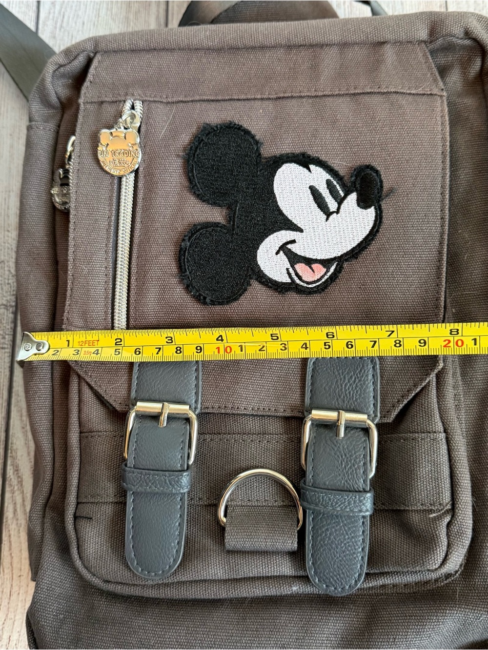 Disney Parks Trading Pin Backpack Grey - Picture 3 of 9